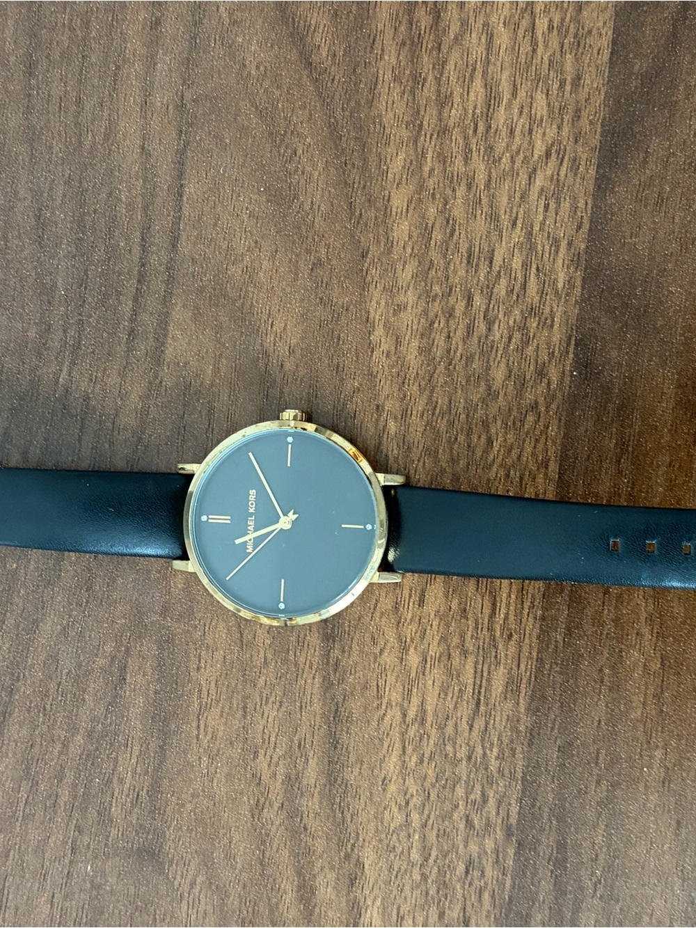 Michael Kors Black Dial Men's Watch with Gold-Tone Case